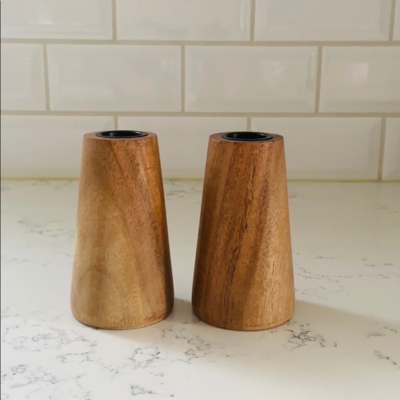 Crate&barrel Wood Taper Candle Holders - Picture 4 of 15